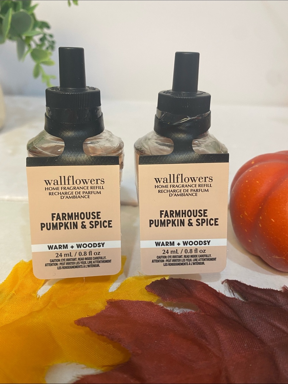 “Fall Farmhouse Pumpkin & Spice” Bath & Body Works New Wallflower Refills-2